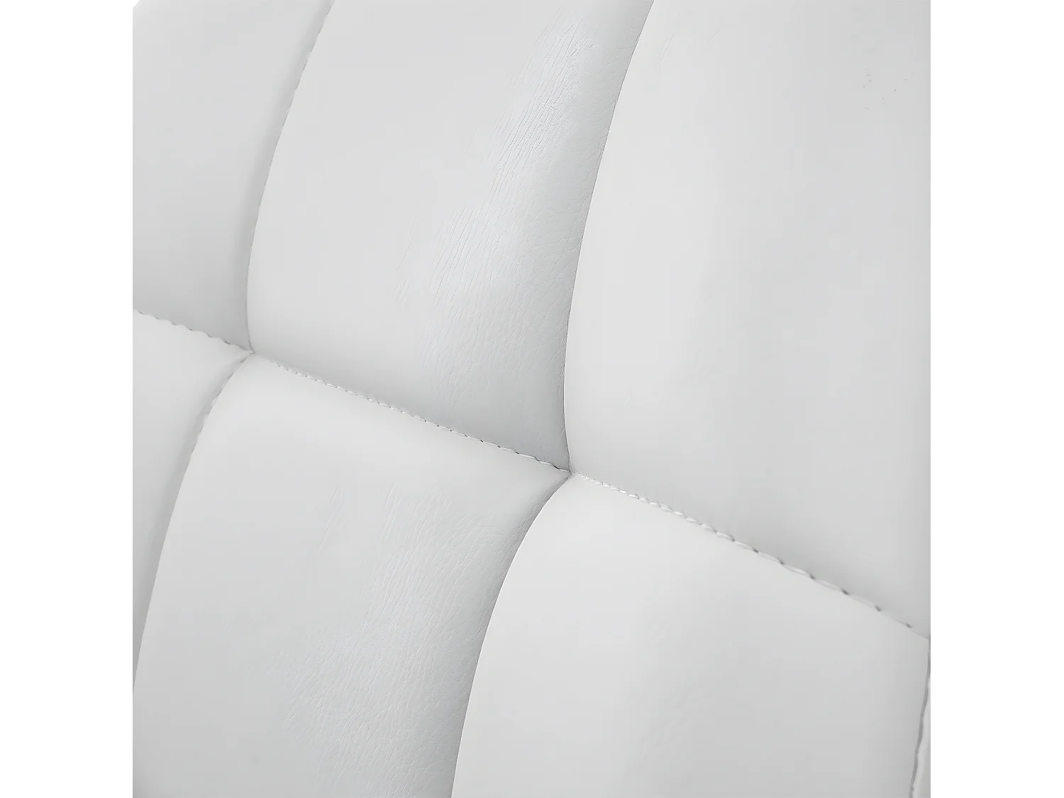 2x chaises de salle à manger en synthétique blanc pied chromé pivotant CDS04425