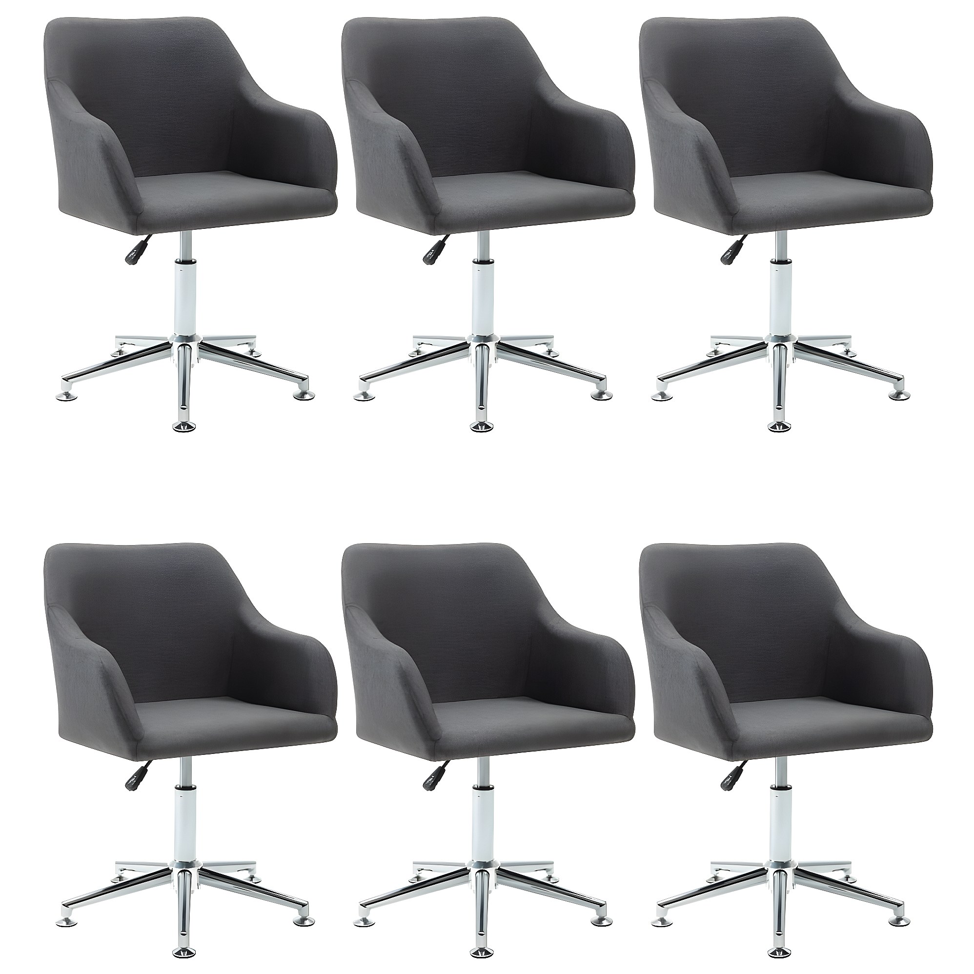 Lot de 6 chaises de salle à manger cuisine pivotantes design