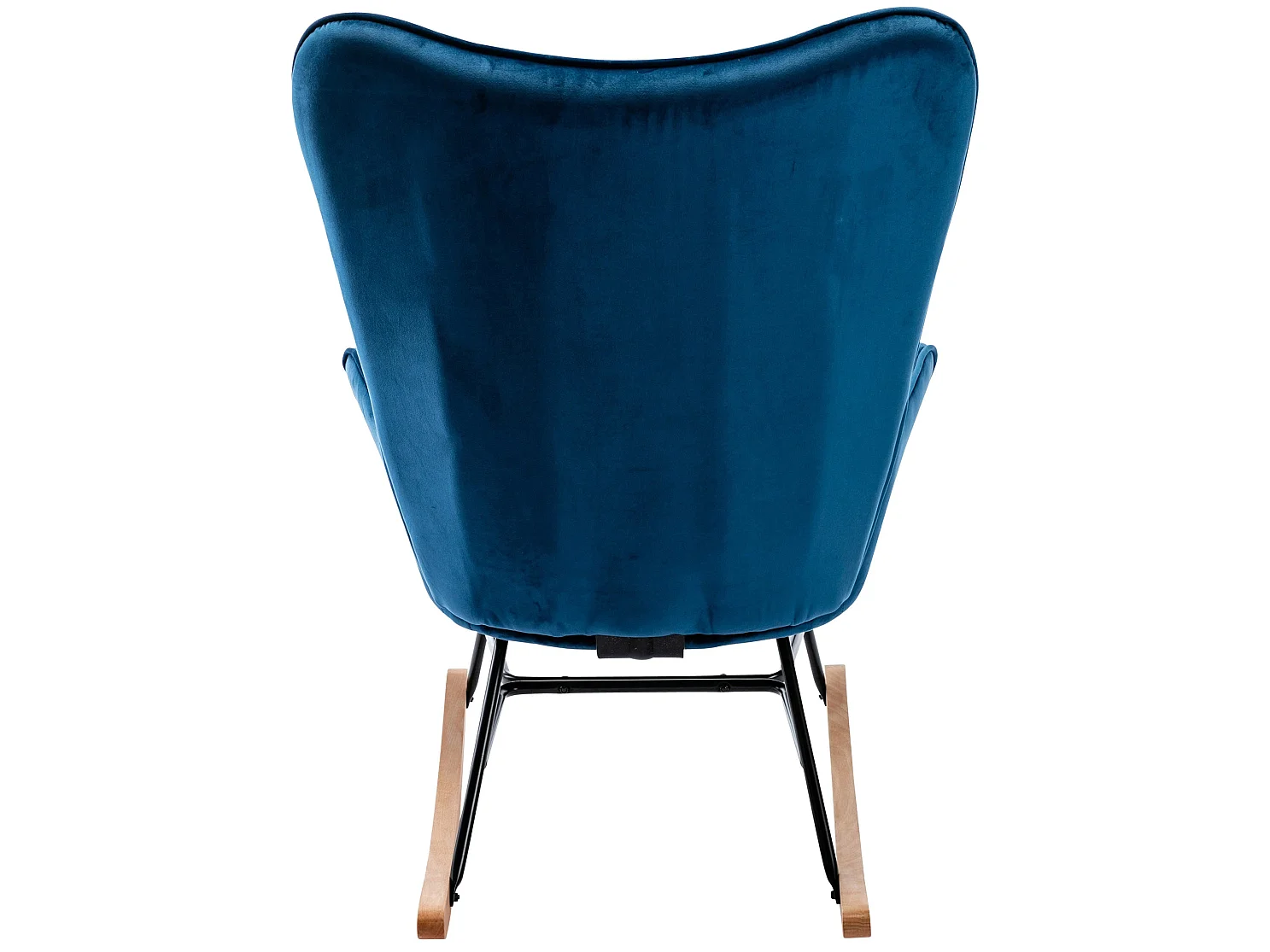 Fauteuil à bascule rocking tissu bleue 71 x 88 x 98 cm FAB10074