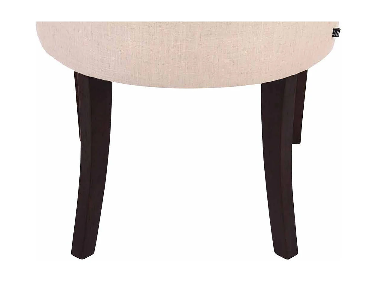 Chaise de salle à tissu crème 55 x 58 x 92 cm FAL10062