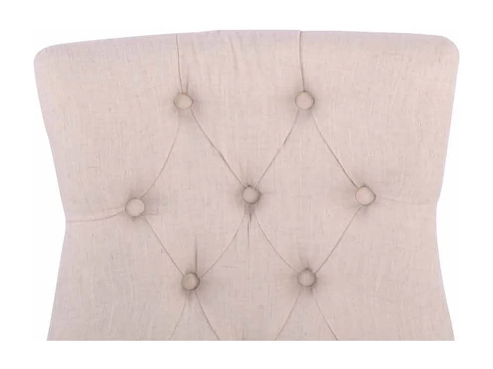 Chaise de salle à tissu crème 55 x 58 x 92 cm FAL10062