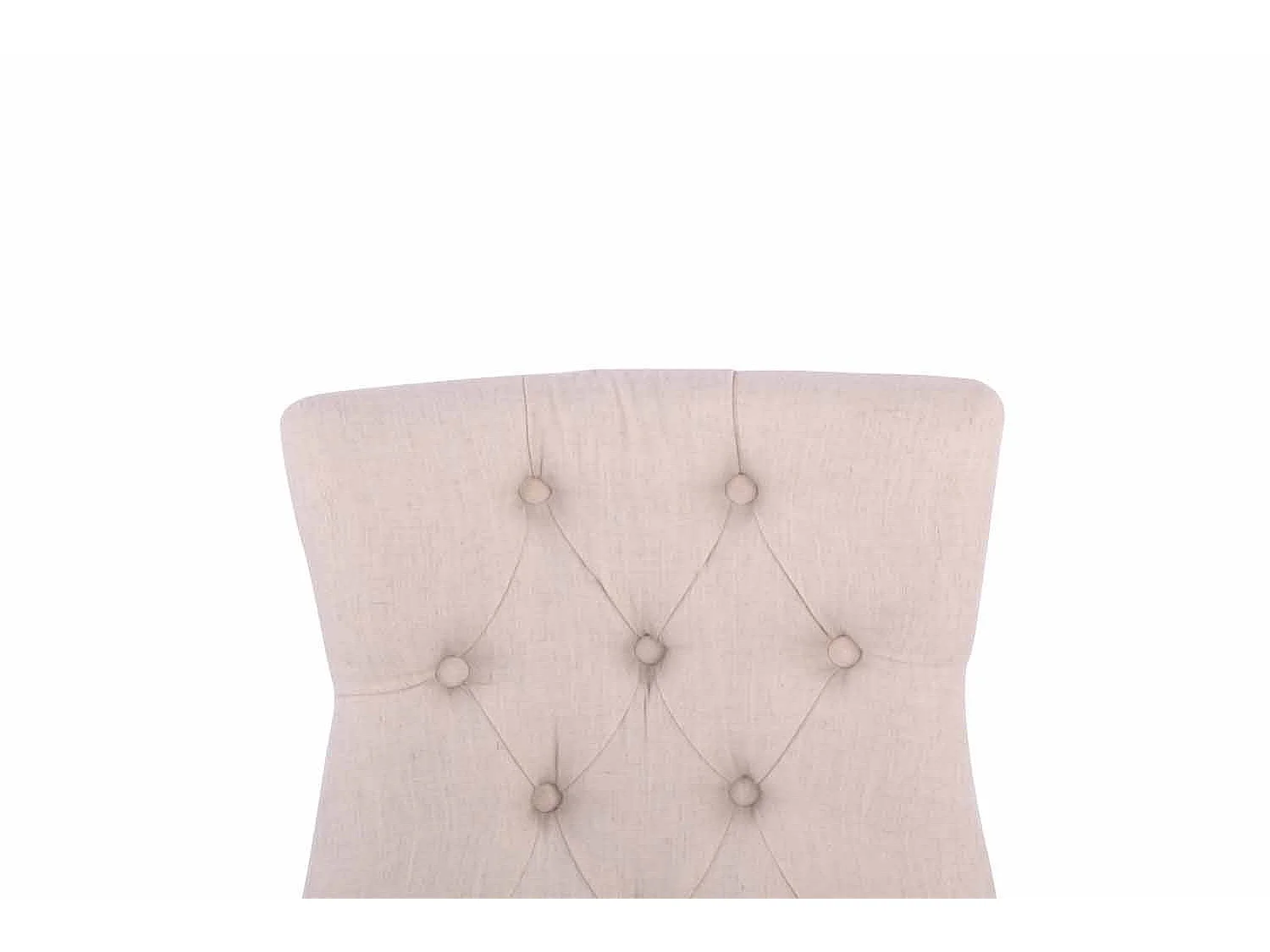 Chaise de salle à tissu crème 55 x 58 x 92 cm FAL10059