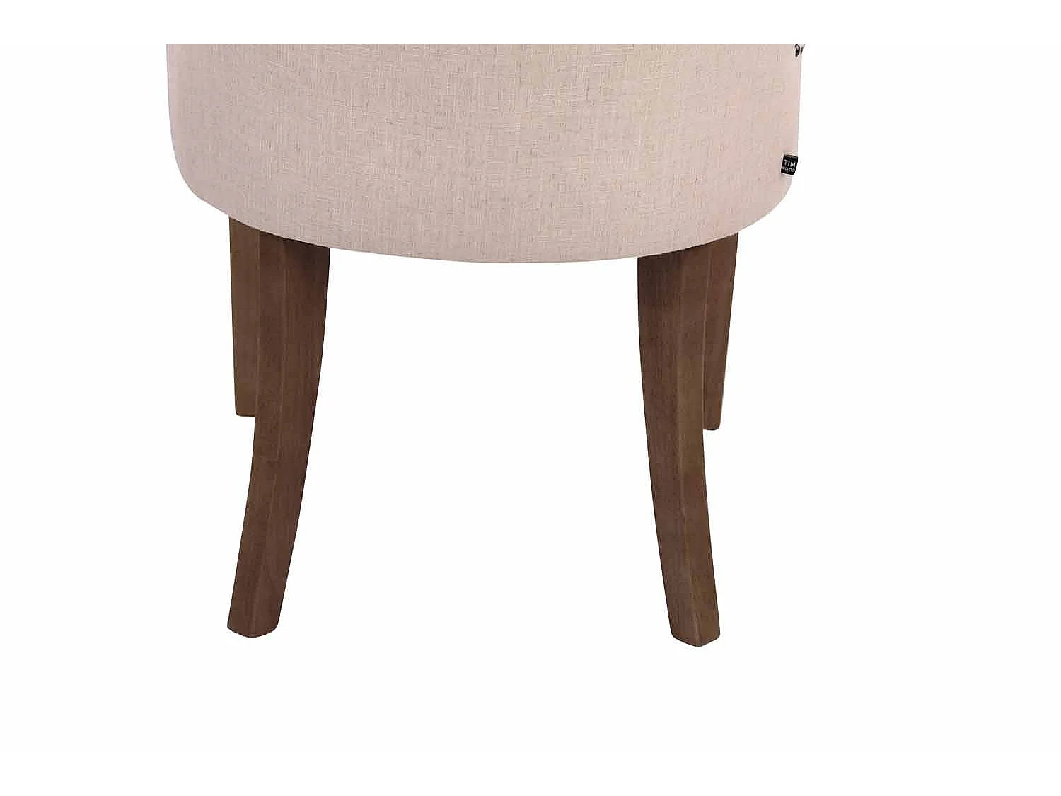 Chaise de salle à tissu crème 55 x 58 x 92 cm FAL10059