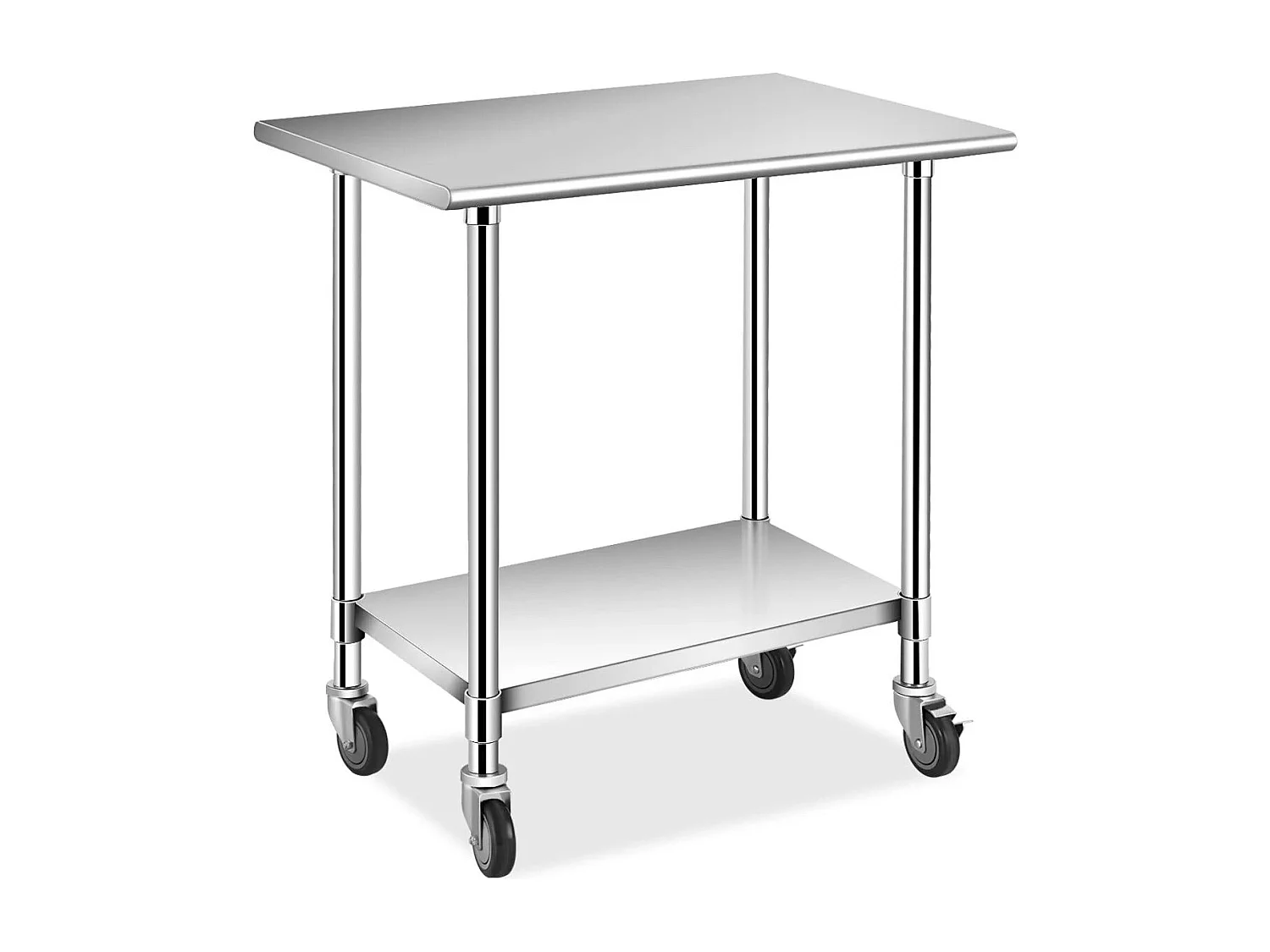 Table de travail inox argenté 91.5 x 61 x 88.5 cm 20_0001208