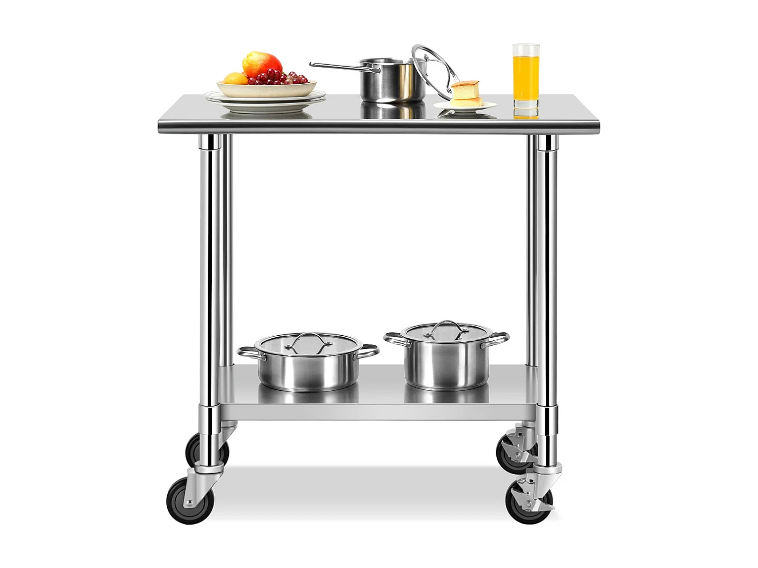 Table de travail inox argenté 91.5 x 61 x 88.5 cm 20_0001208