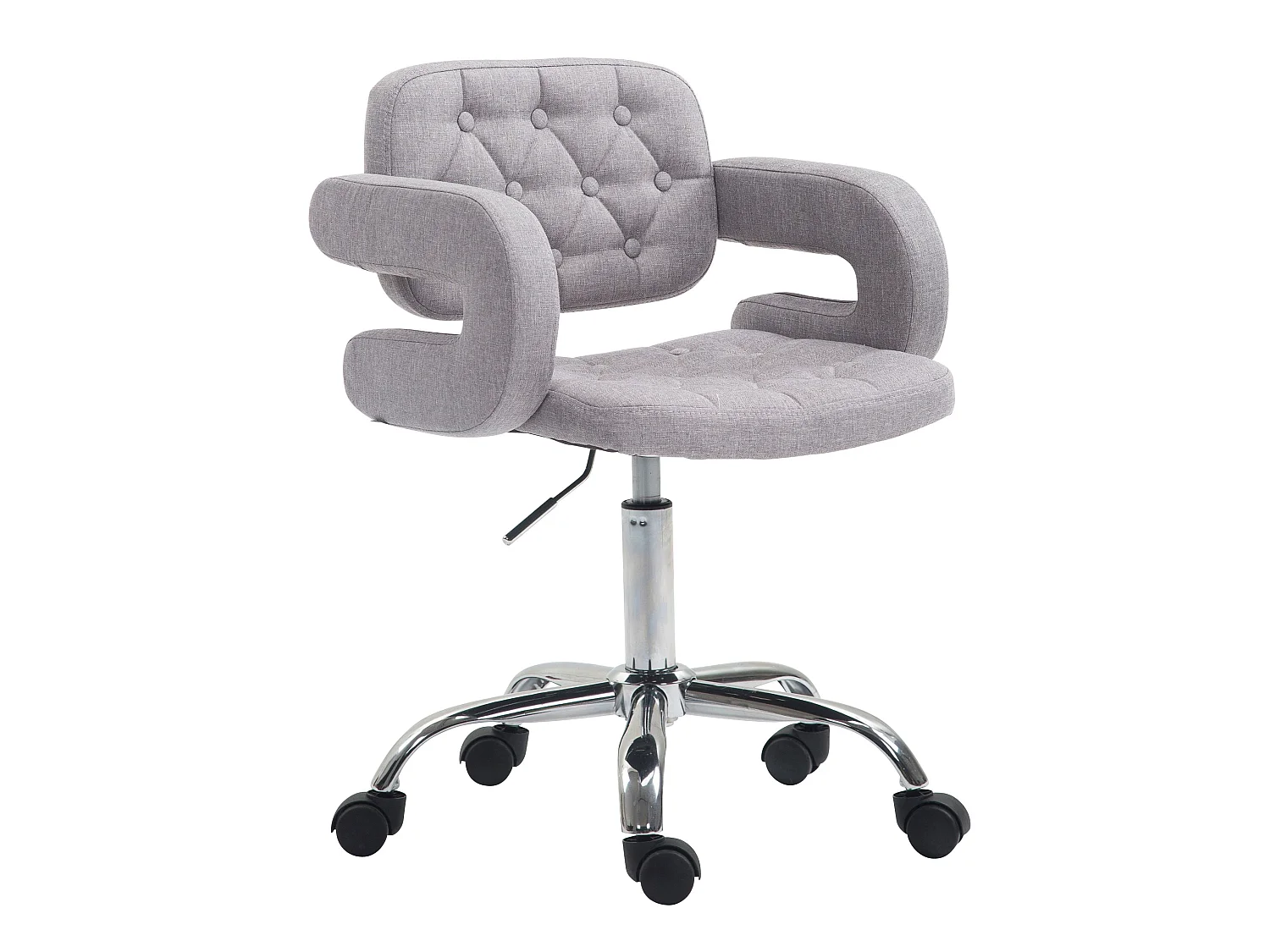 Chaise de bureau réglable tissu grise 62 x 55 x 90 cm BUR10429