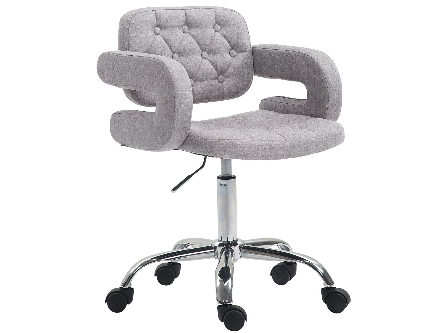 Chaise de bureau réglable tissu grise 62 x 55 x 90 cm BUR10429