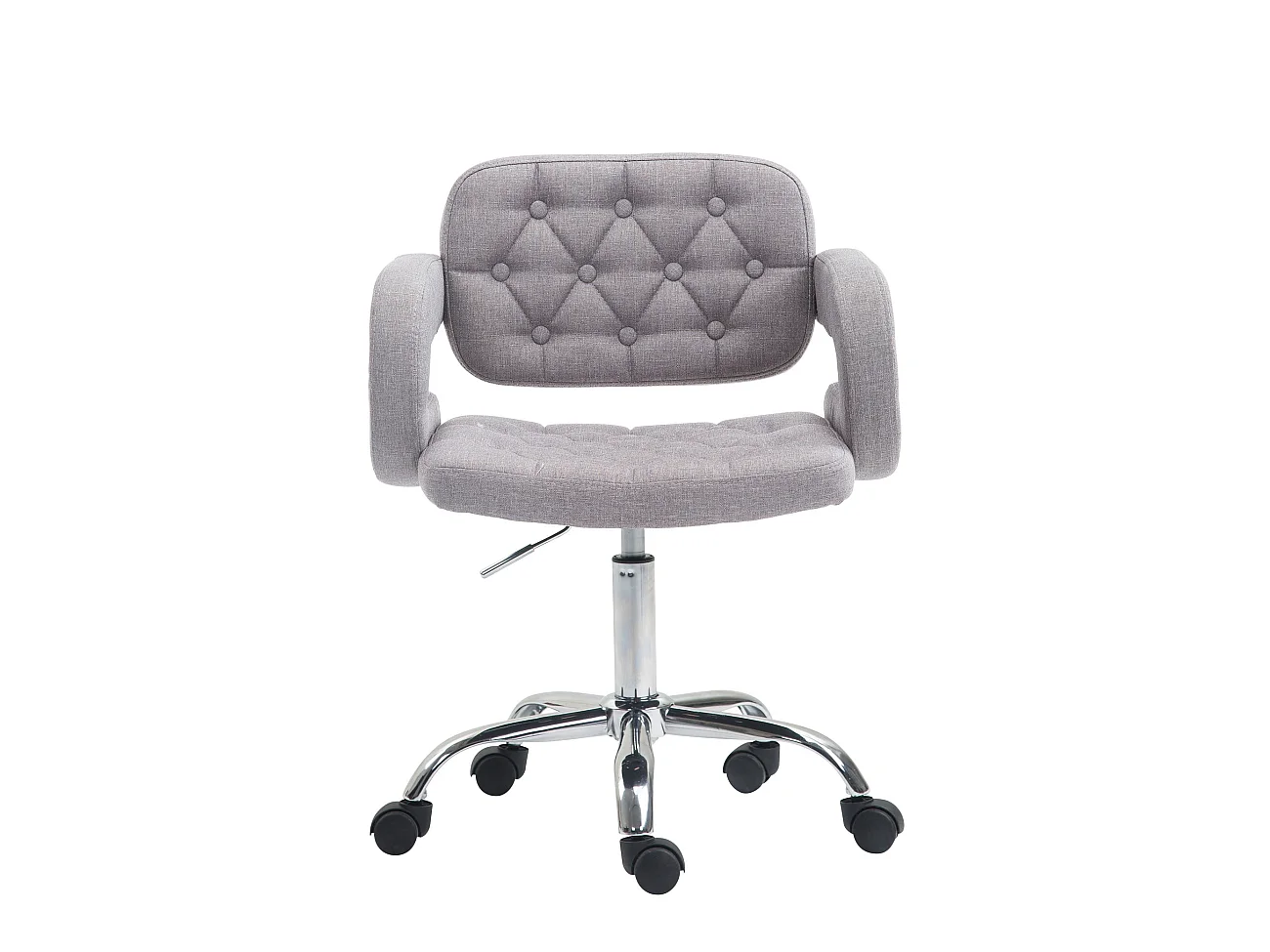 Chaise de bureau réglable tissu grise 62 x 55 x 90 cm BUR10429