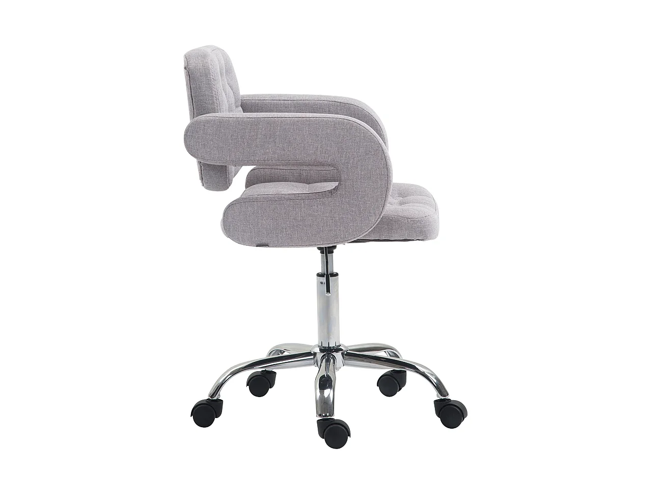 Chaise de bureau réglable tissu grise 62 x 55 x 90 cm BUR10429
