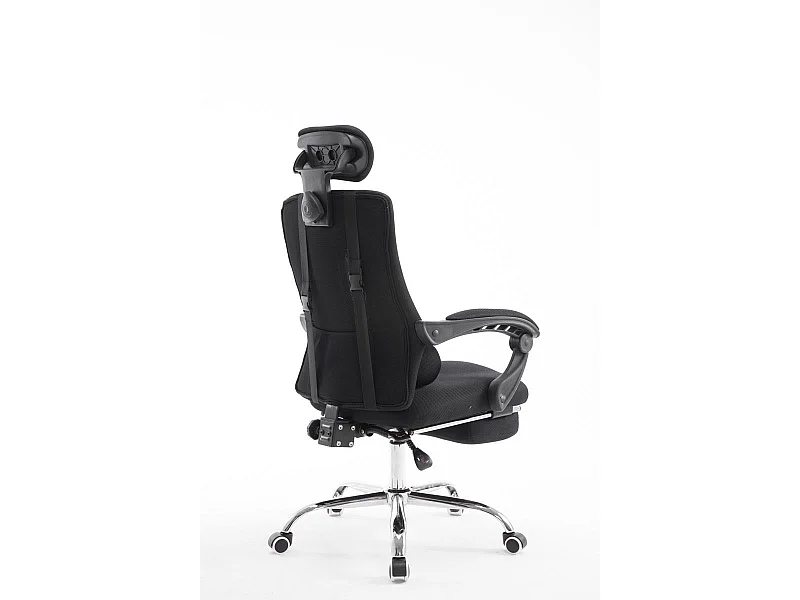 Fauteuil de bureau ergonomique noire 60 x 155 x 130 cm BUR10088