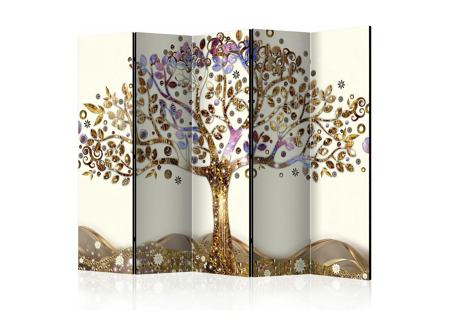 Paravent 5 Volets "Golden Tree" 172x225cm
