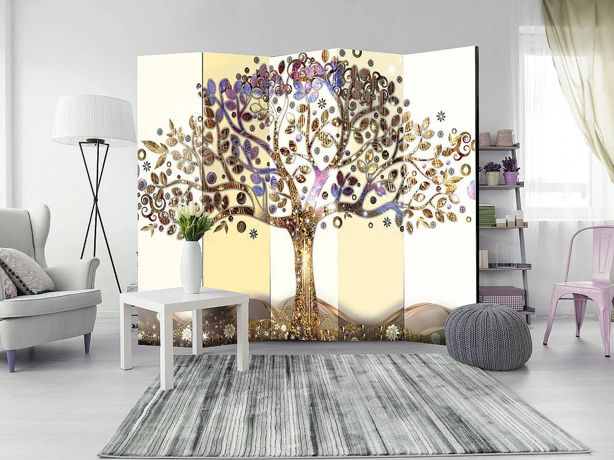Paravent 5 Volets "Golden Tree" 172x225cm