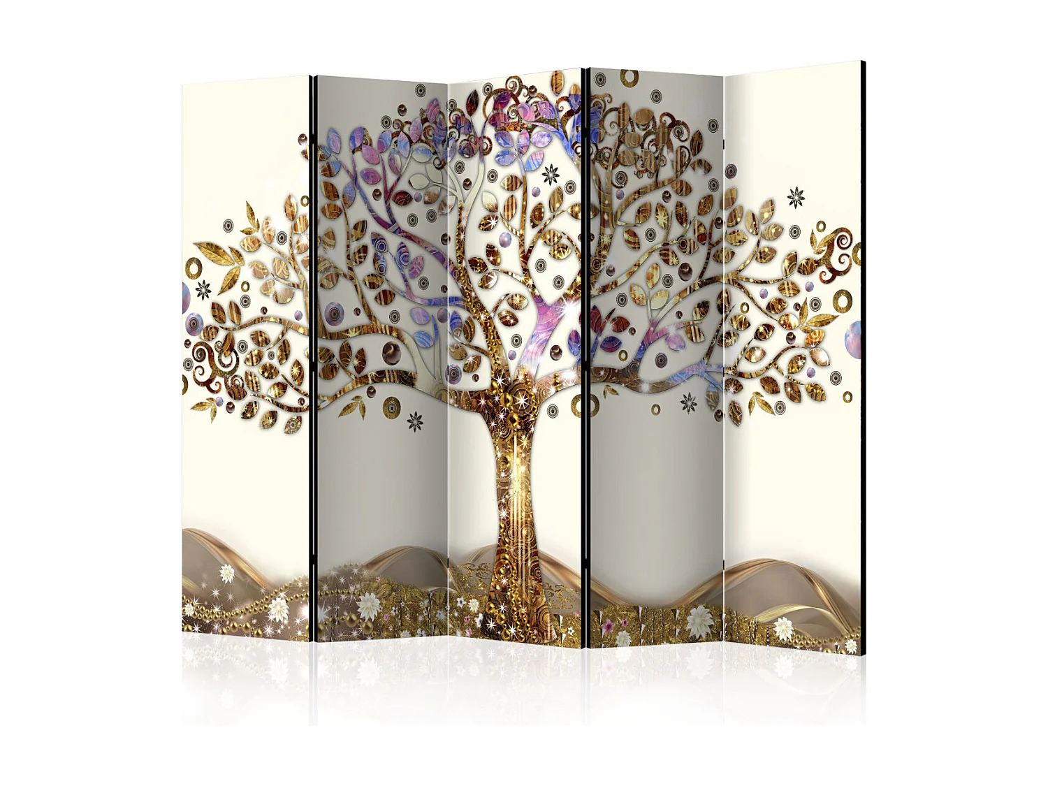Paravent 5 Volets "Golden Tree" 172x225cm