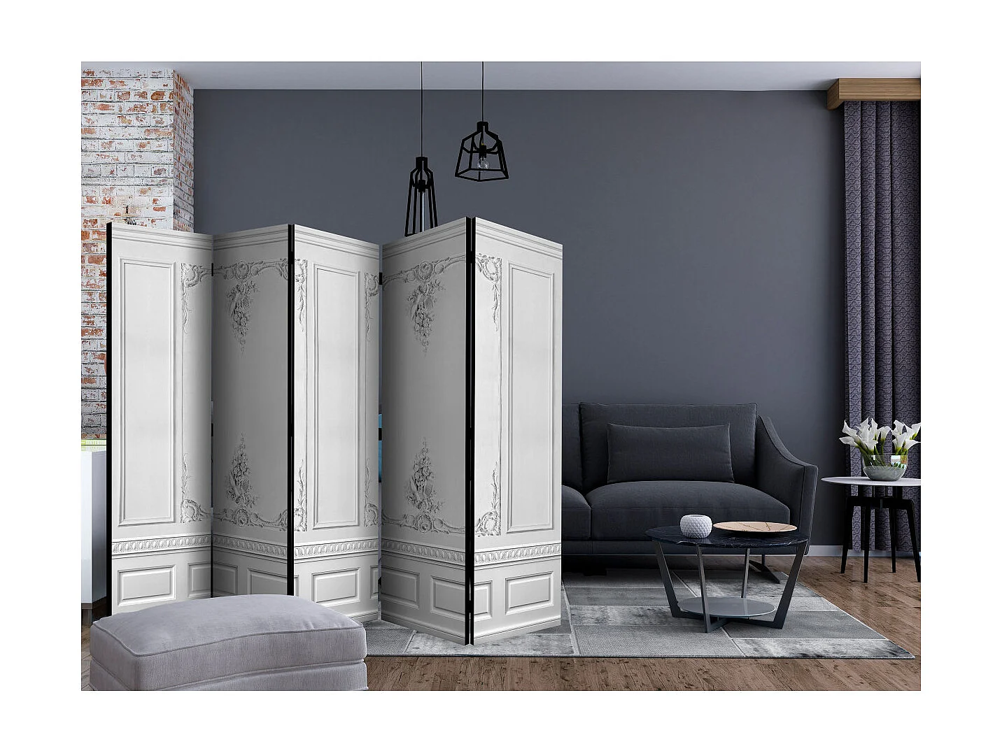 Paravent 5 Volets "Palatial Wall" 172x225cm