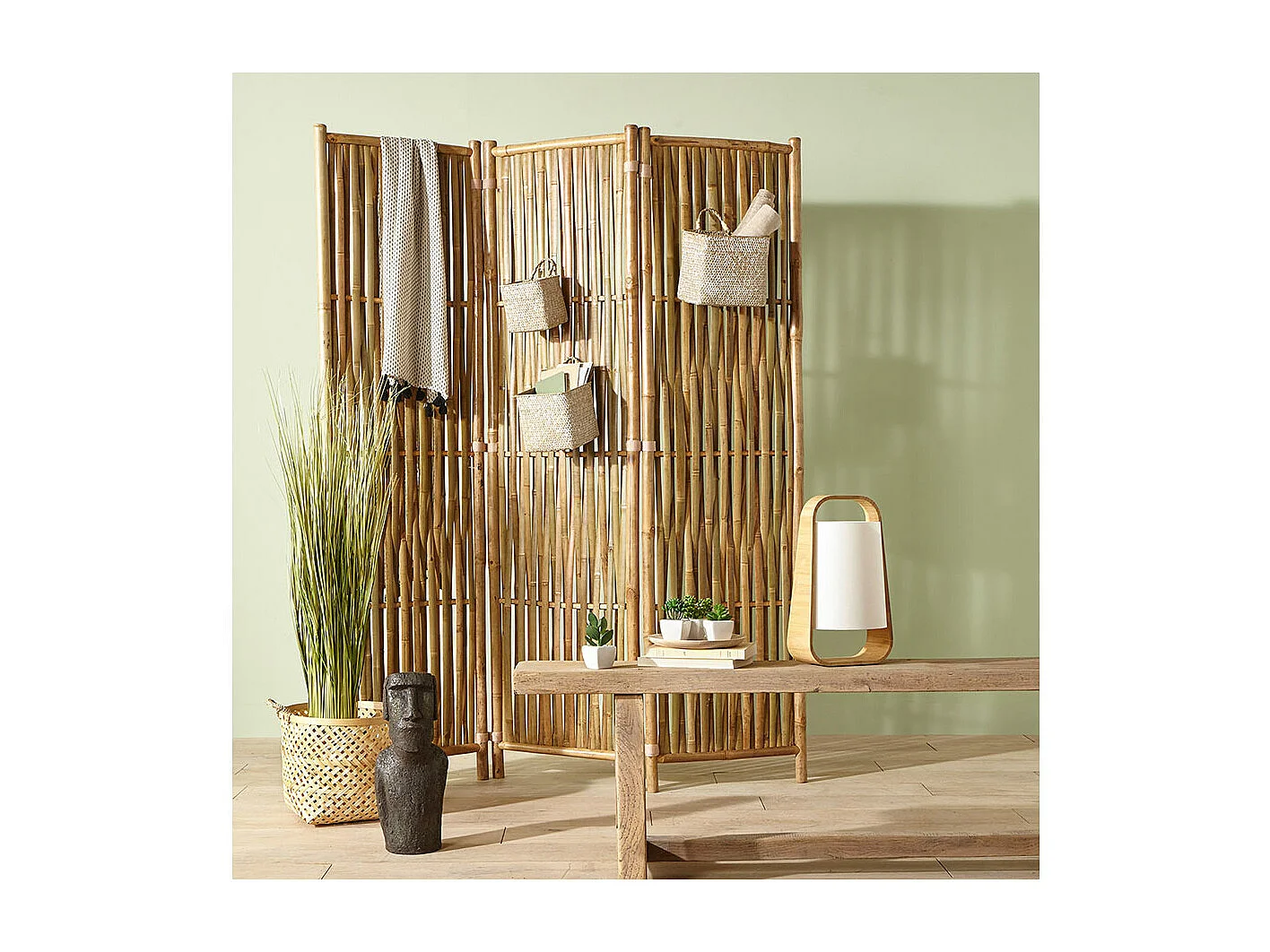 Paravent en Bambou "Dream" 135x170cm Naturel