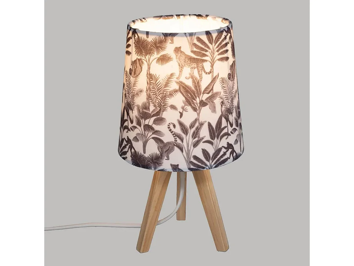 Lampe à Poser Enfant "Jungle" 23cm Bleu