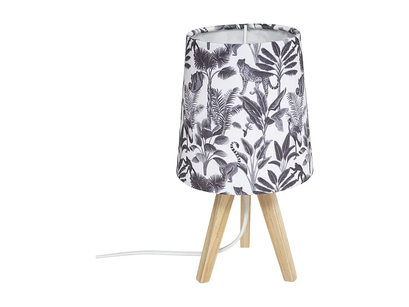 Lampe à Poser Enfant "Jungle" 23cm Bleu