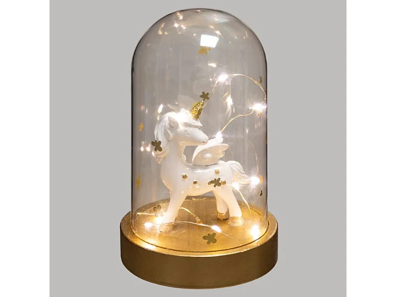 Lampe à Poser Enfant "Licorne" 18cm Multicolore