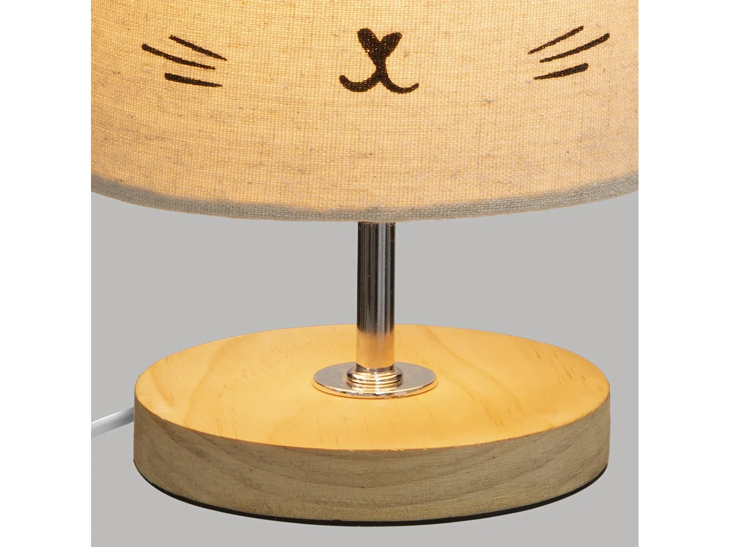 Lámpara con pantalla de gato