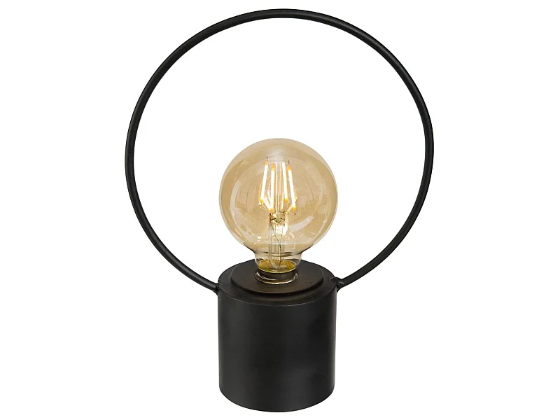 Lampe à Poser en Métal "Cerceau" 26cm Noir