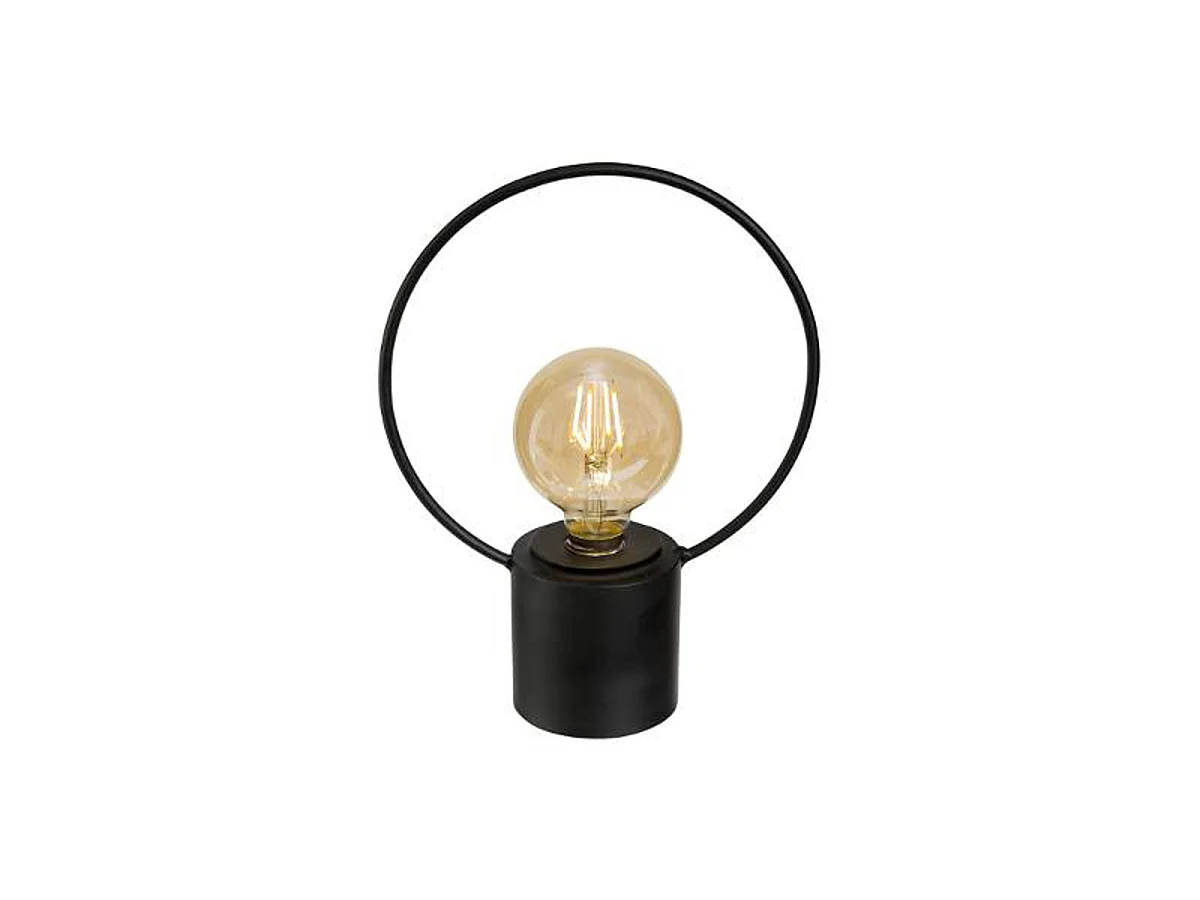 Lampe à Poser en Métal "Cerceau" 26cm Noir