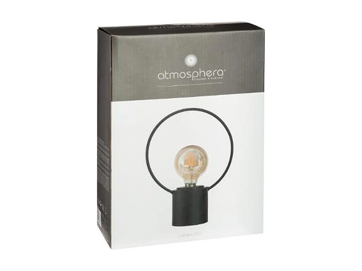 Lampe à Poser en Métal "Cerceau" 26cm Noir