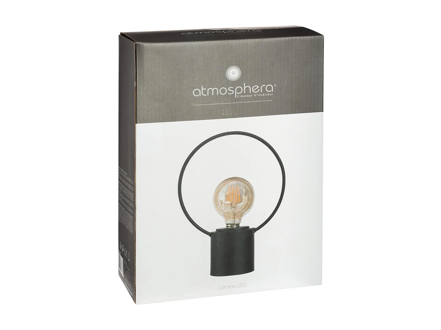 Lampe à Poser en Métal "Cerceau" 26cm Noir