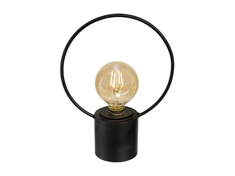 Lampe à Poser en Métal "Cerceau" 26cm Noir