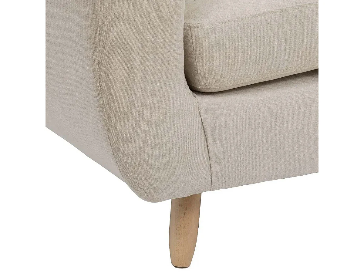 Canapé 2 Places Design "Rétro" 150cm Beige Lin
