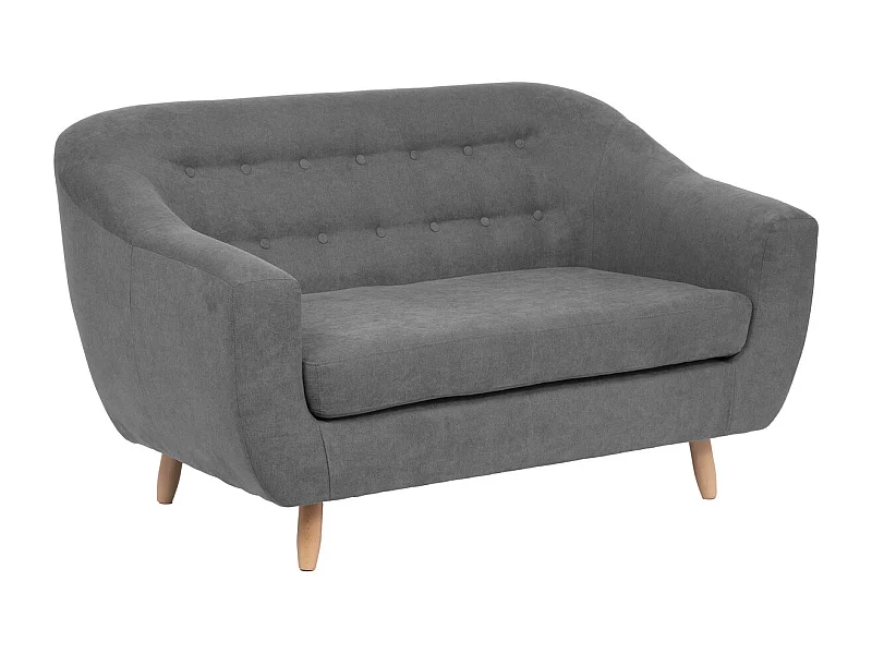 Canapé 2 Places Design "Rétro" 150cm Gris