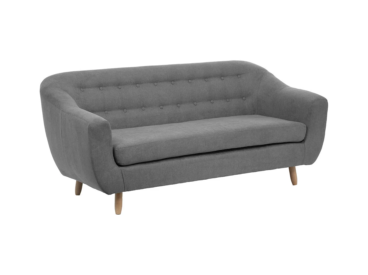 Canapé 3 Places Design "Rétro" 184cm Gris