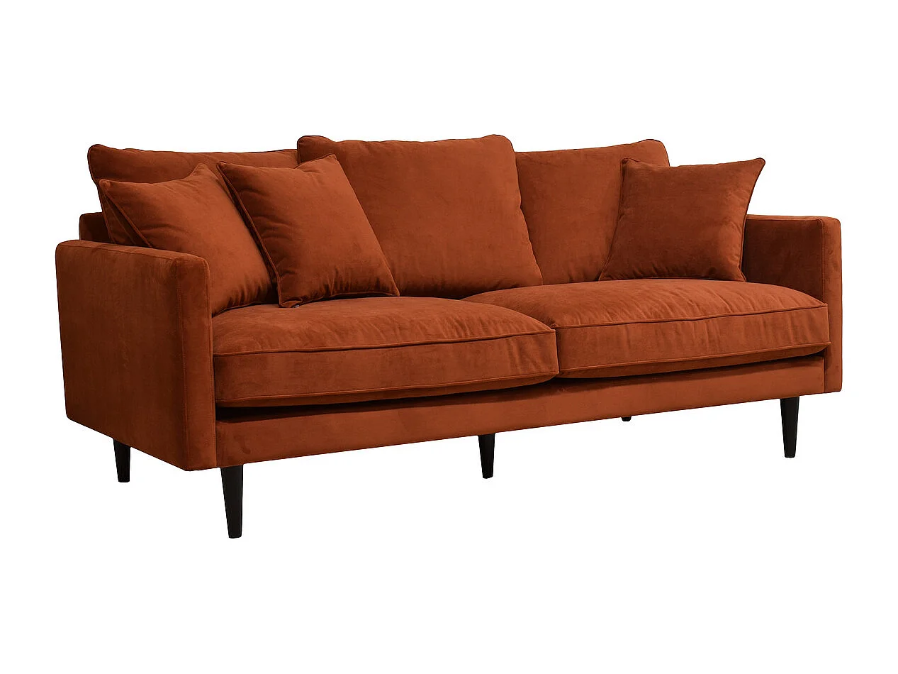 Canapé 3 Places en Velours "Candice" 194cm Ambre