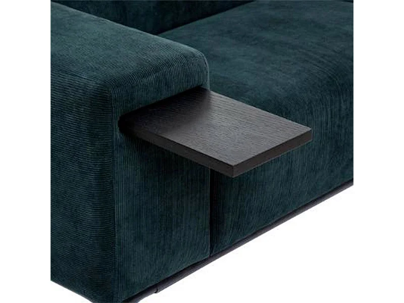 Canapé 3 Places Velours Côtelé "Chris" 230cm Vert