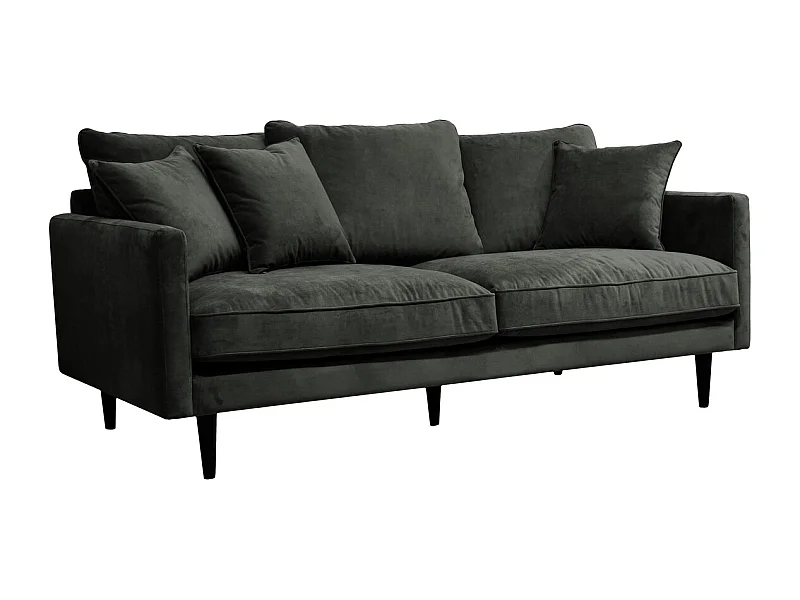 Canapé 3 Places en Velours "Candice" 194cm Gris