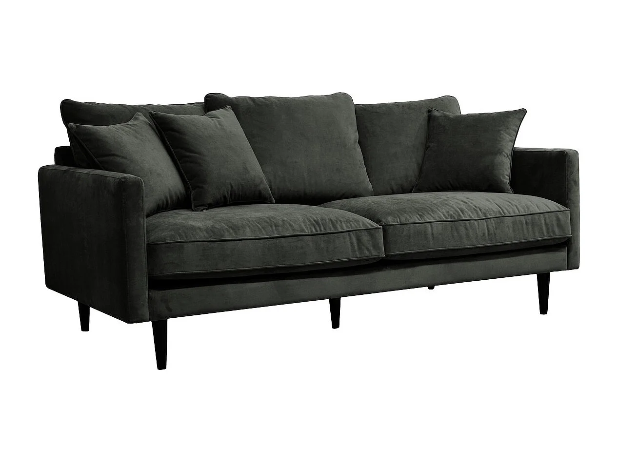 Canapé 3 Places en Velours "Candice" 194cm Gris