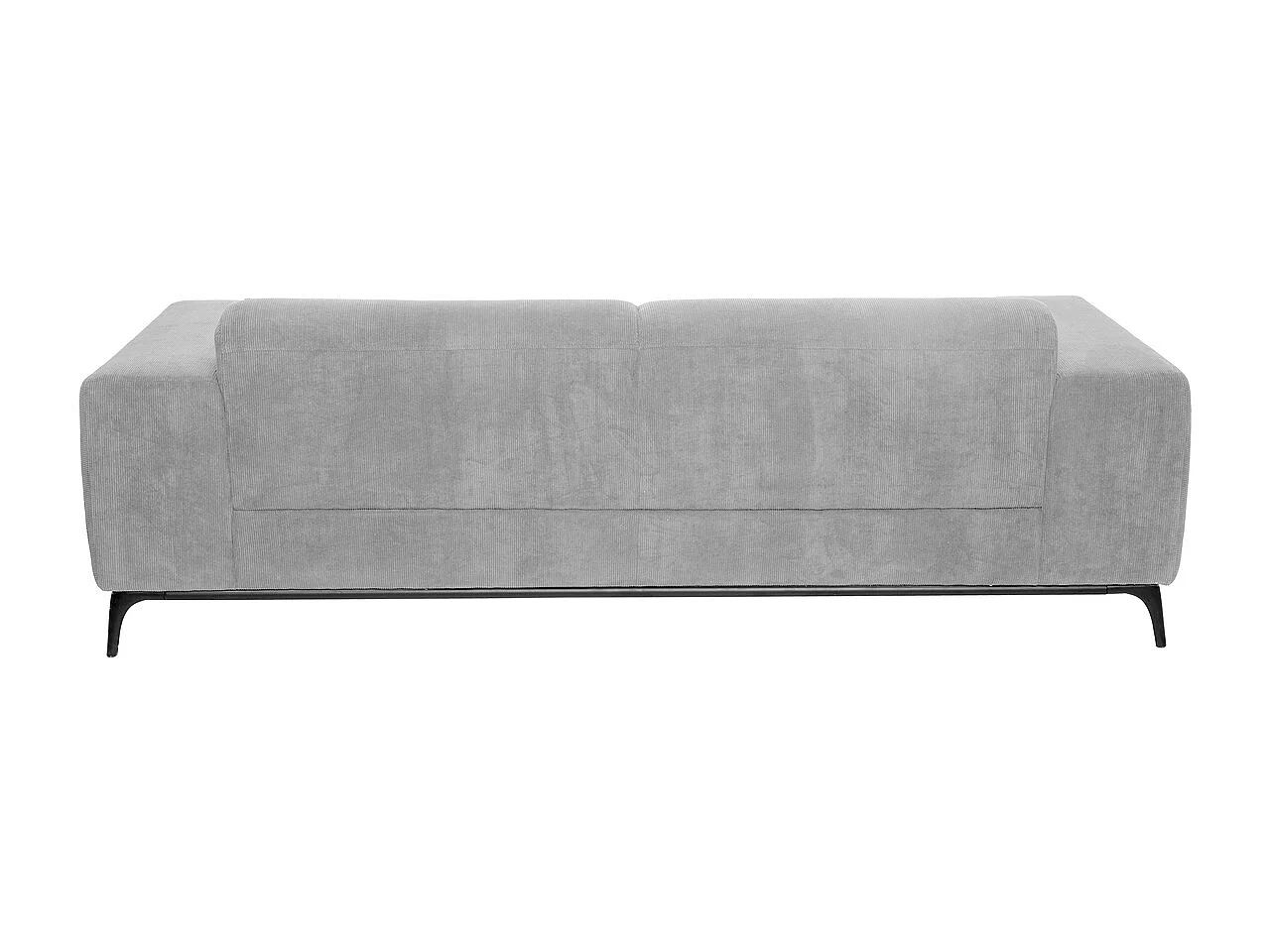 Canapé 3 Places Velours Côtelé "Chris" 230cm Gris