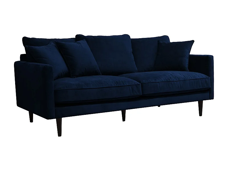 Canapé 3 Places en Velours "Candice" 194cm Bleu
