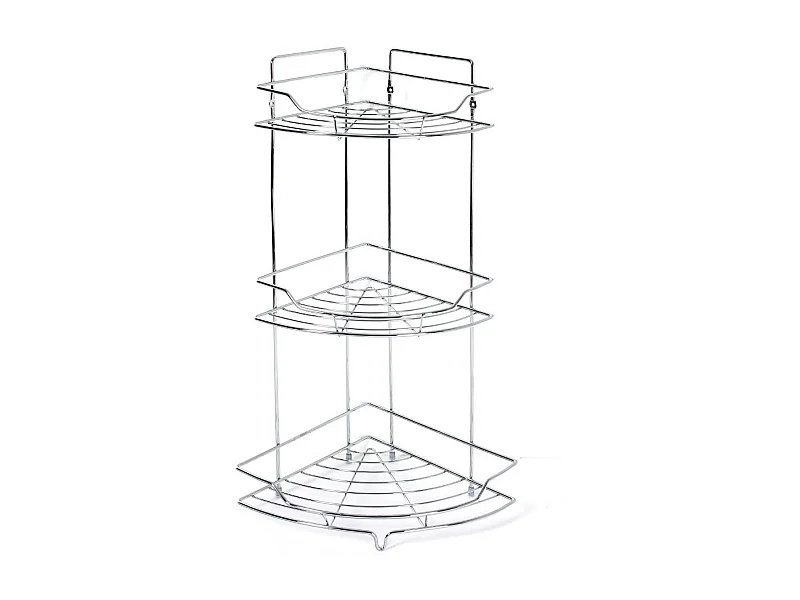 Étagère d'Angle Salle de Bain "Venterra" 56cm Argent