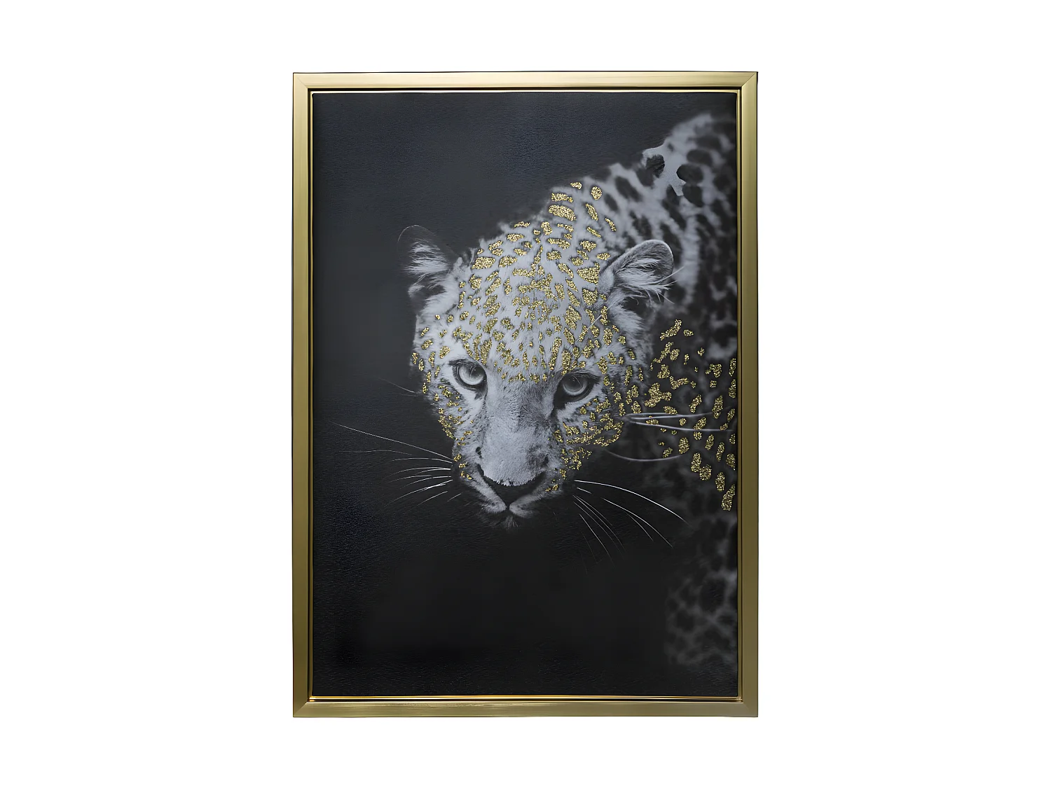 Tableau Léopard "Galerie des Merveilles" 50x70cm Noir