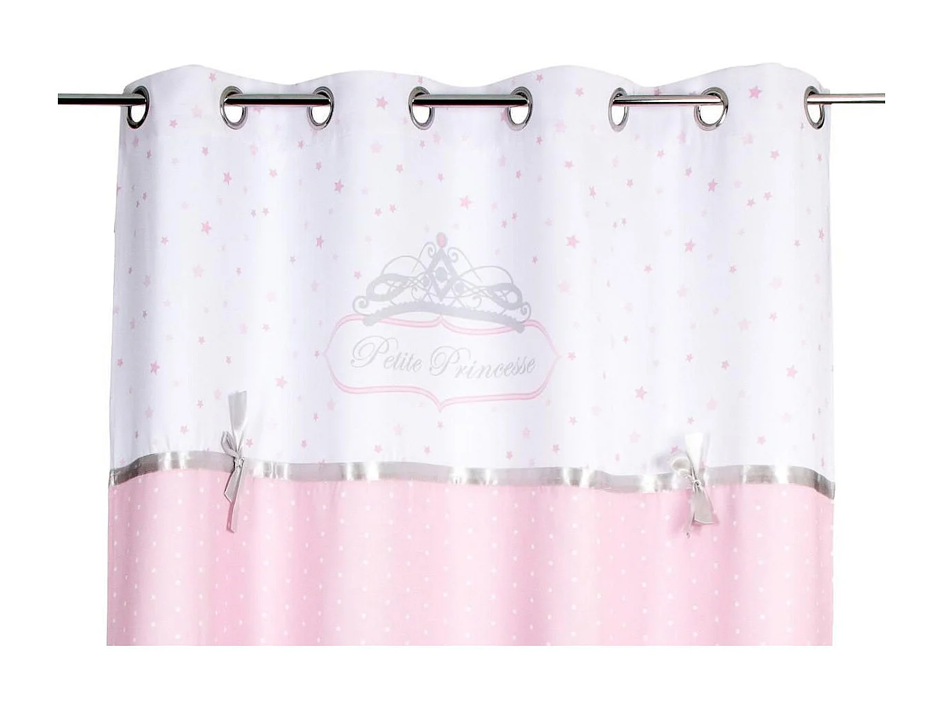 Rideau "Princesse Ruban" 140x260cm Rose