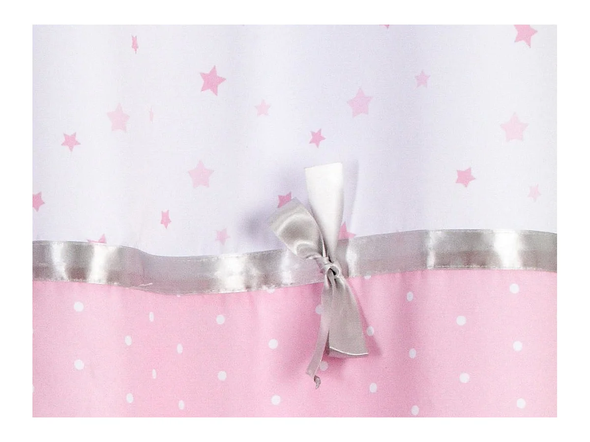 Rideau "Princesse Ruban" 140x260cm Rose