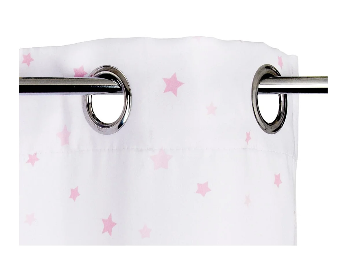 Rideau "Princesse Ruban" 140x260cm Rose