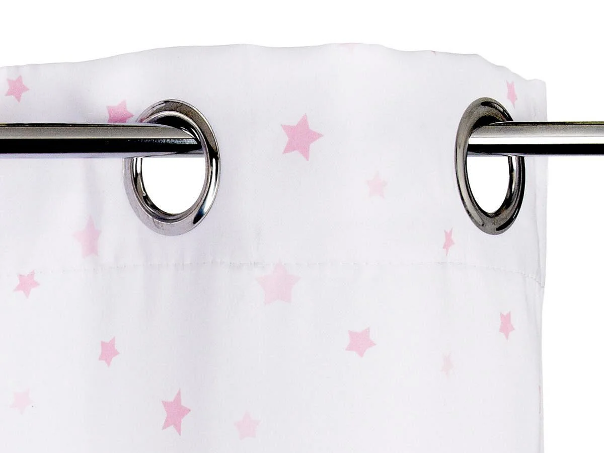 Rideau "Princesse Ruban" 140x260cm Rose