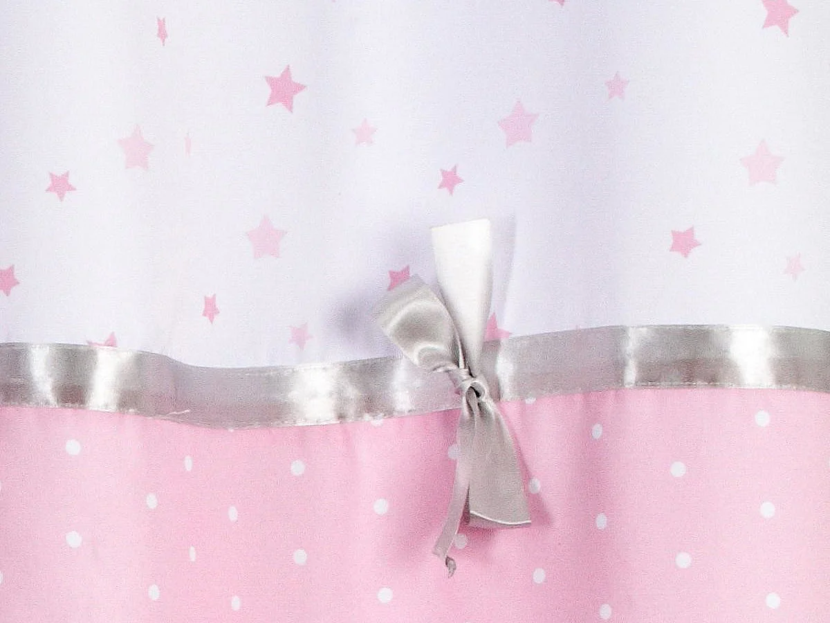 Rideau "Princesse Ruban" 140x260cm Rose