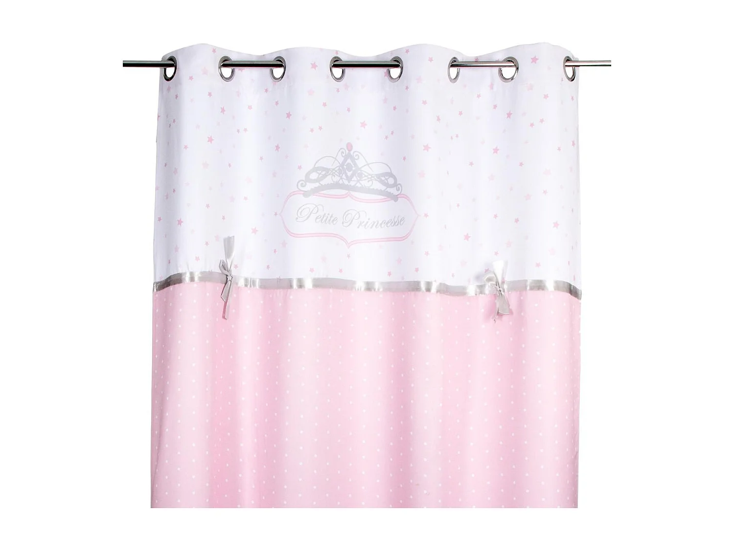 Rideau "Princesse Ruban" 140x260cm Rose