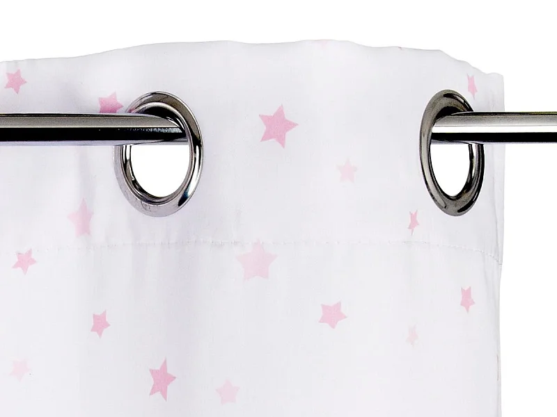 Rideau "Princesse Ruban" 140x260cm Rose