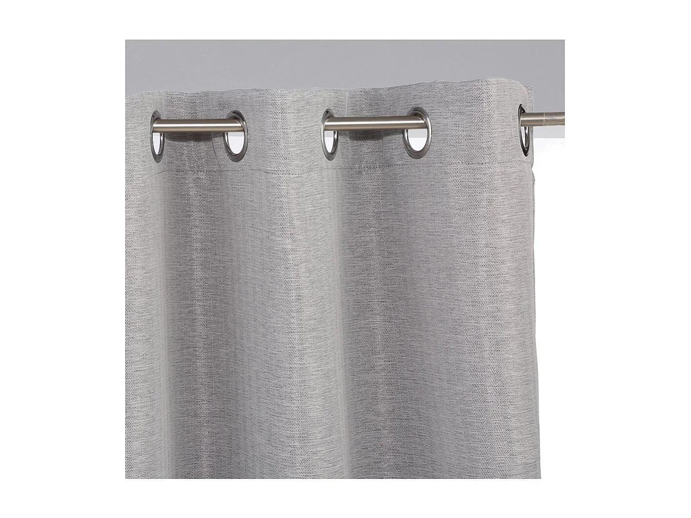 Rideau Occultant "Chevron" 140x260cm Gris Foncé
