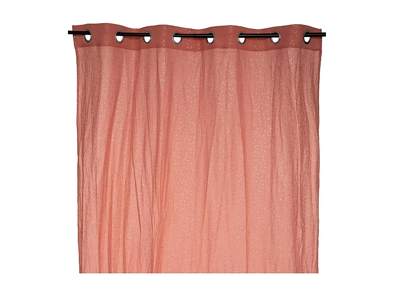 Cortina algodón rosa 250x140cm