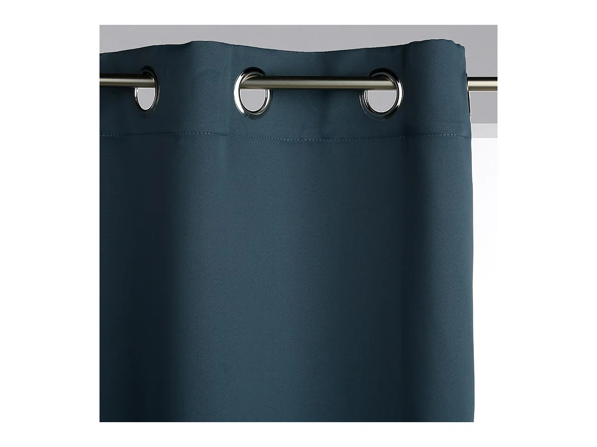 Lot de 2 Rideaux Occultants "Kerry" 135x240cm Bleu Orage