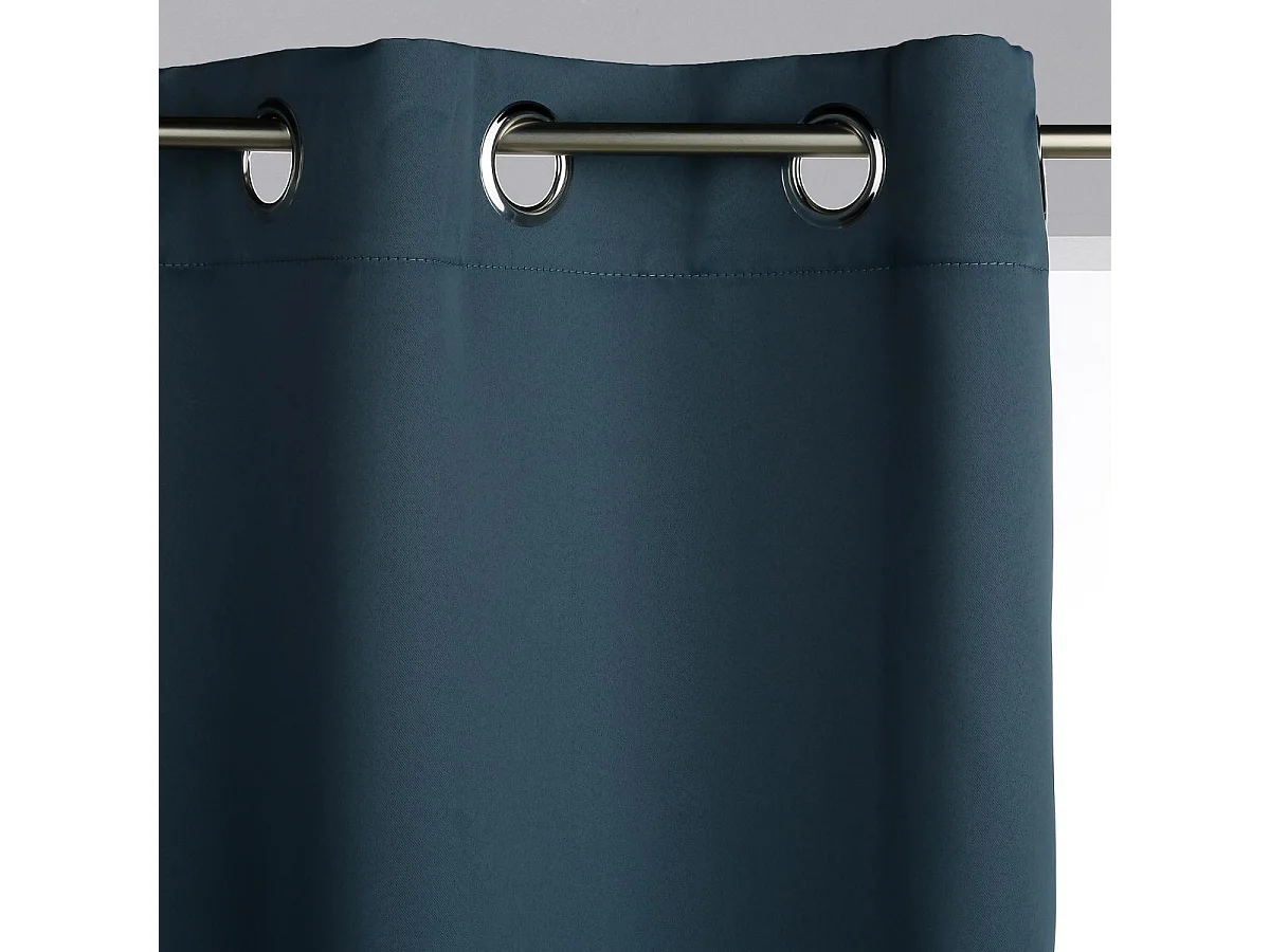 Lot de 2 Rideaux Occultants "Kerry" 135x240cm Bleu Orage